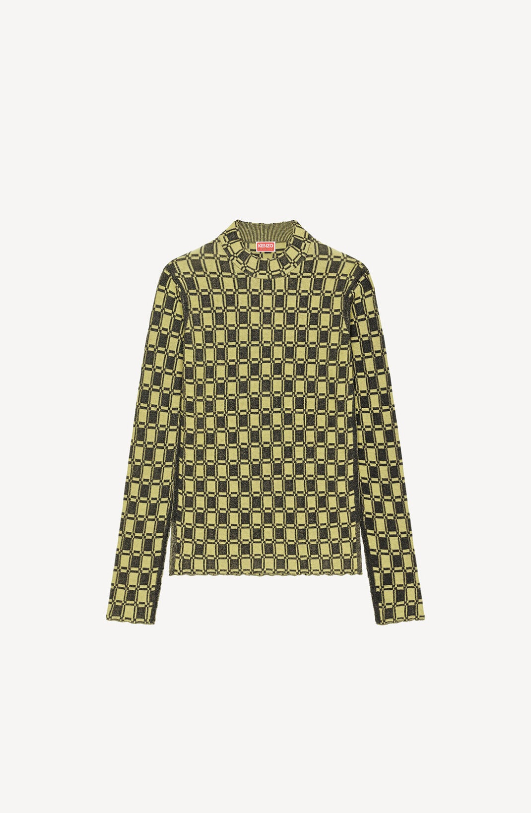 Vichy jacquard fitted jumper - 1