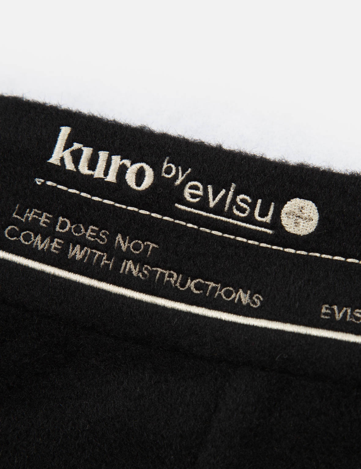 Slogan Embroidered Waistband Skirt - 8