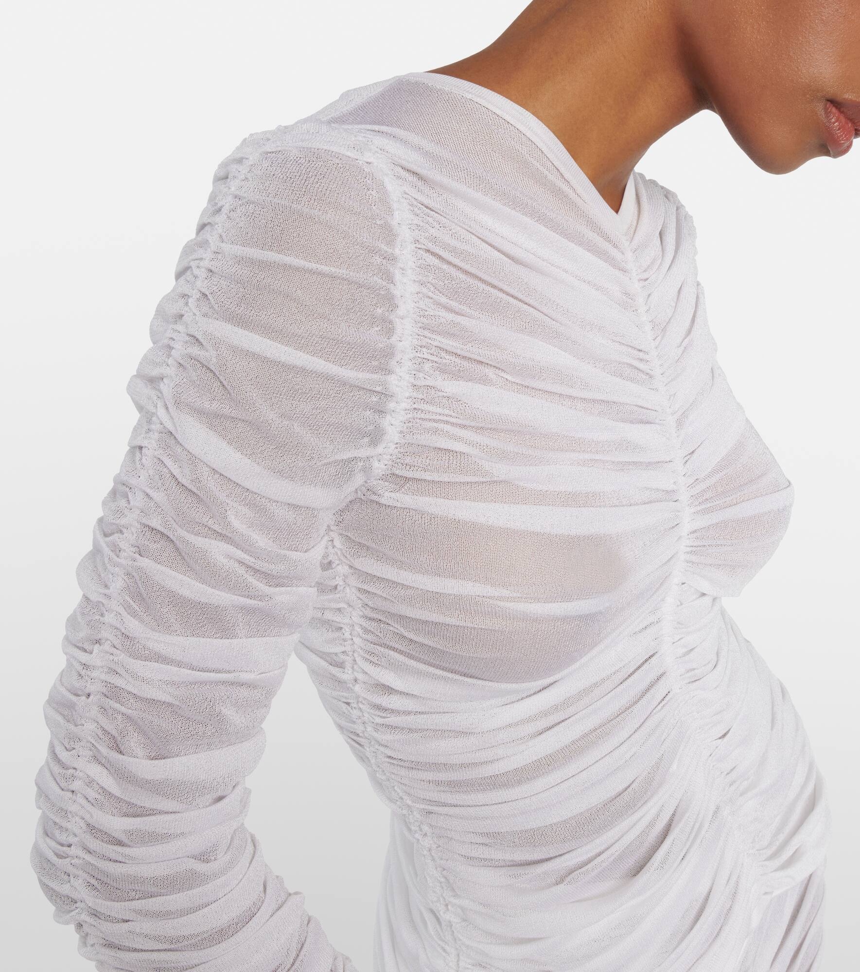 Haven ruched silk-blend top - 4