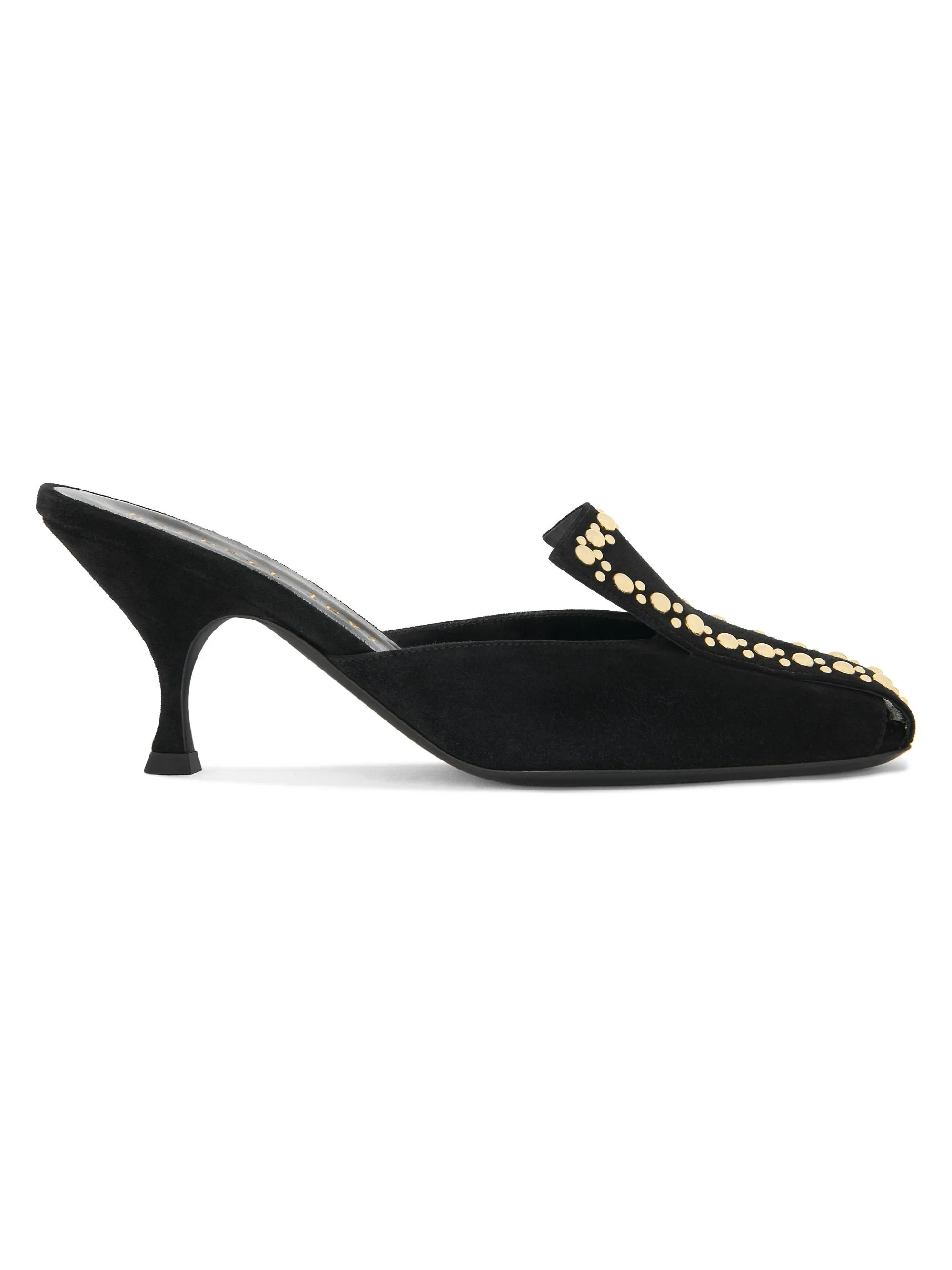 Women's Bright Idea 70MM Embellished Suede Mules - Black - 1