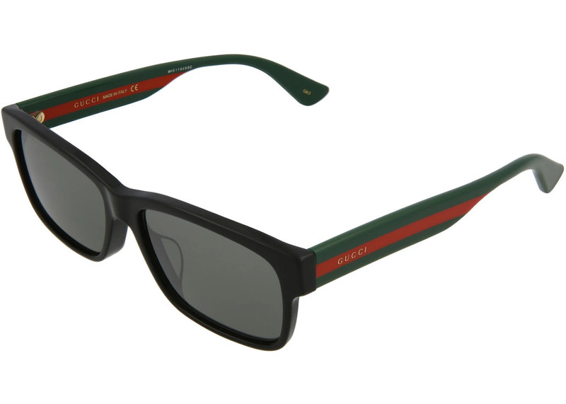 GUCCI Gucci Square-Frame Acetate Sunglasses Black/Multicolor/Silver (GG0340SA-30002871-001) outlook