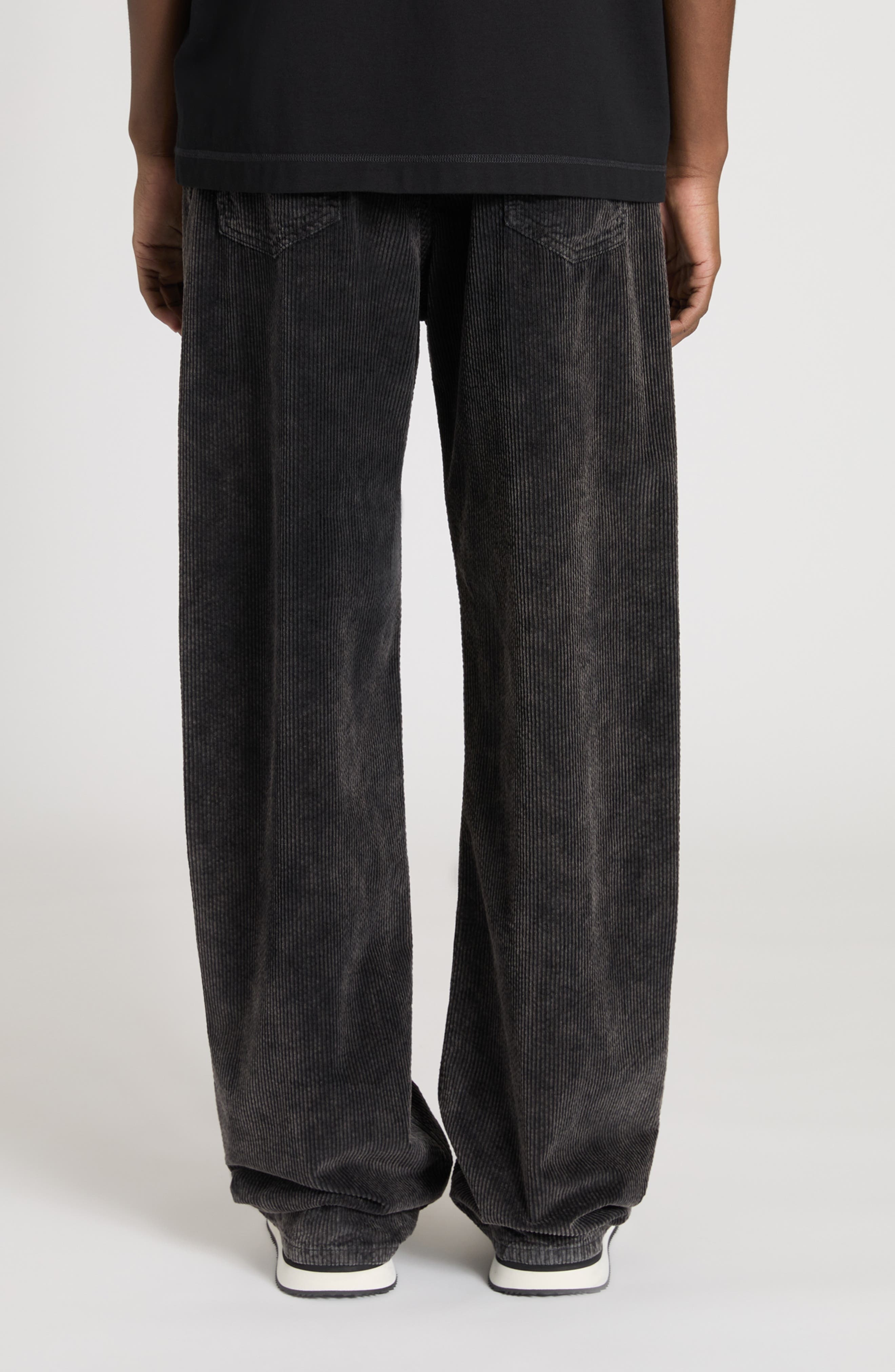 Dolce&Gabbana Oversize Corduroy Pants in N0000 Nero at Nordstrom - 3