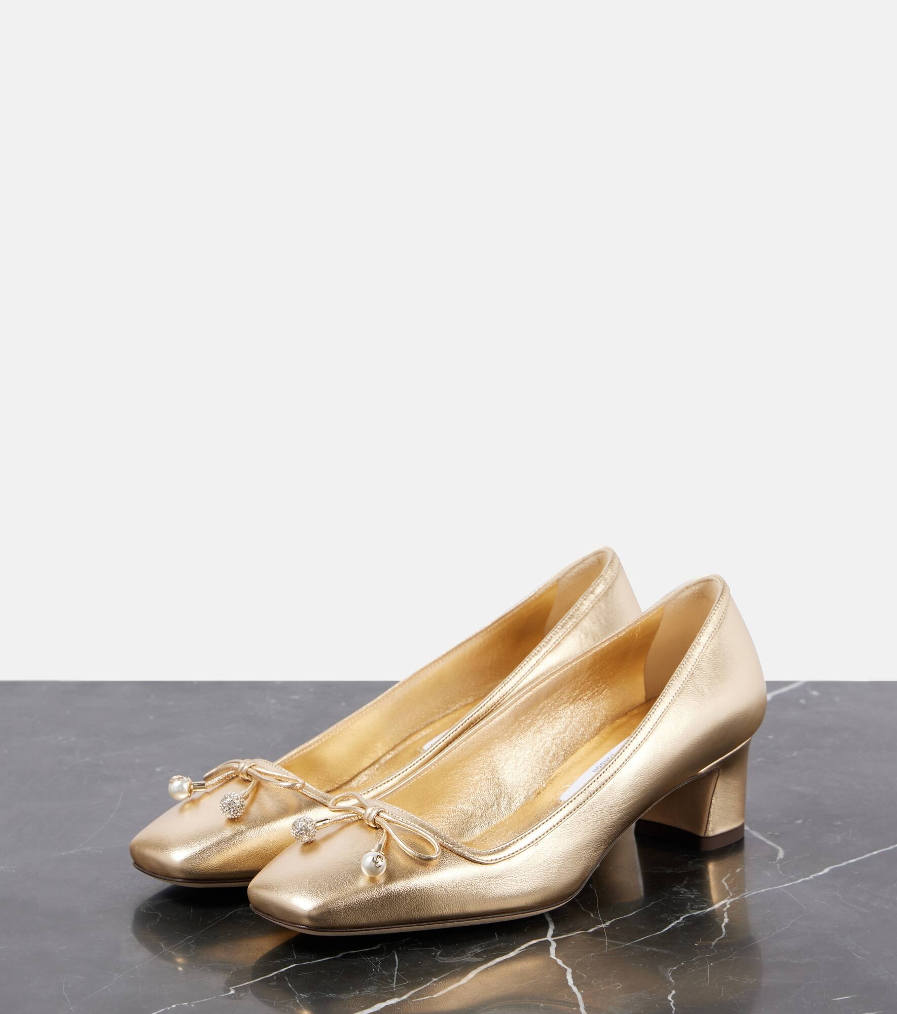 Elme 45 metallic leather pumps - 5