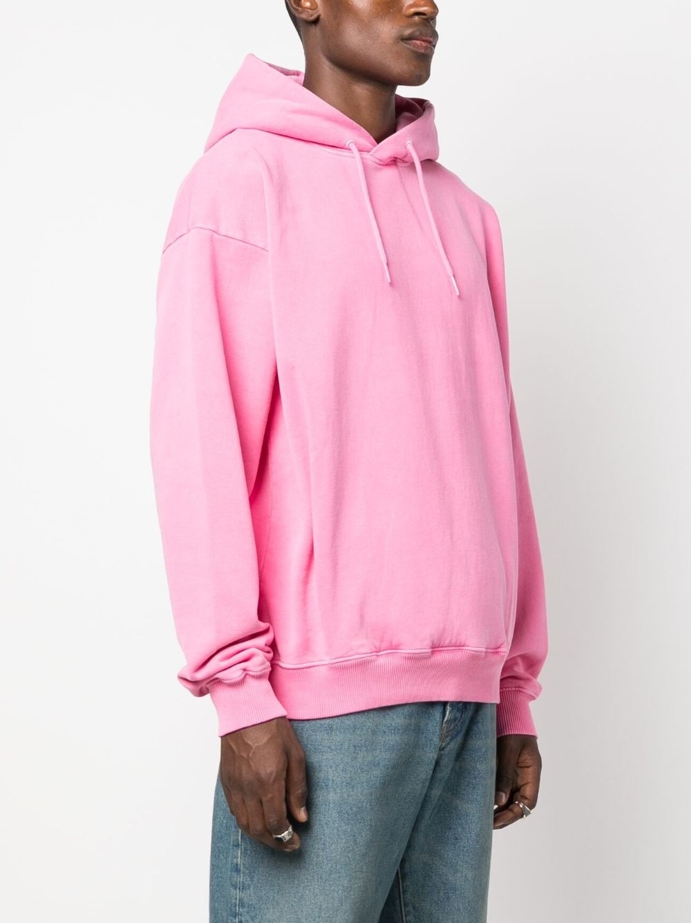 logo-print cotton hoodie - 4