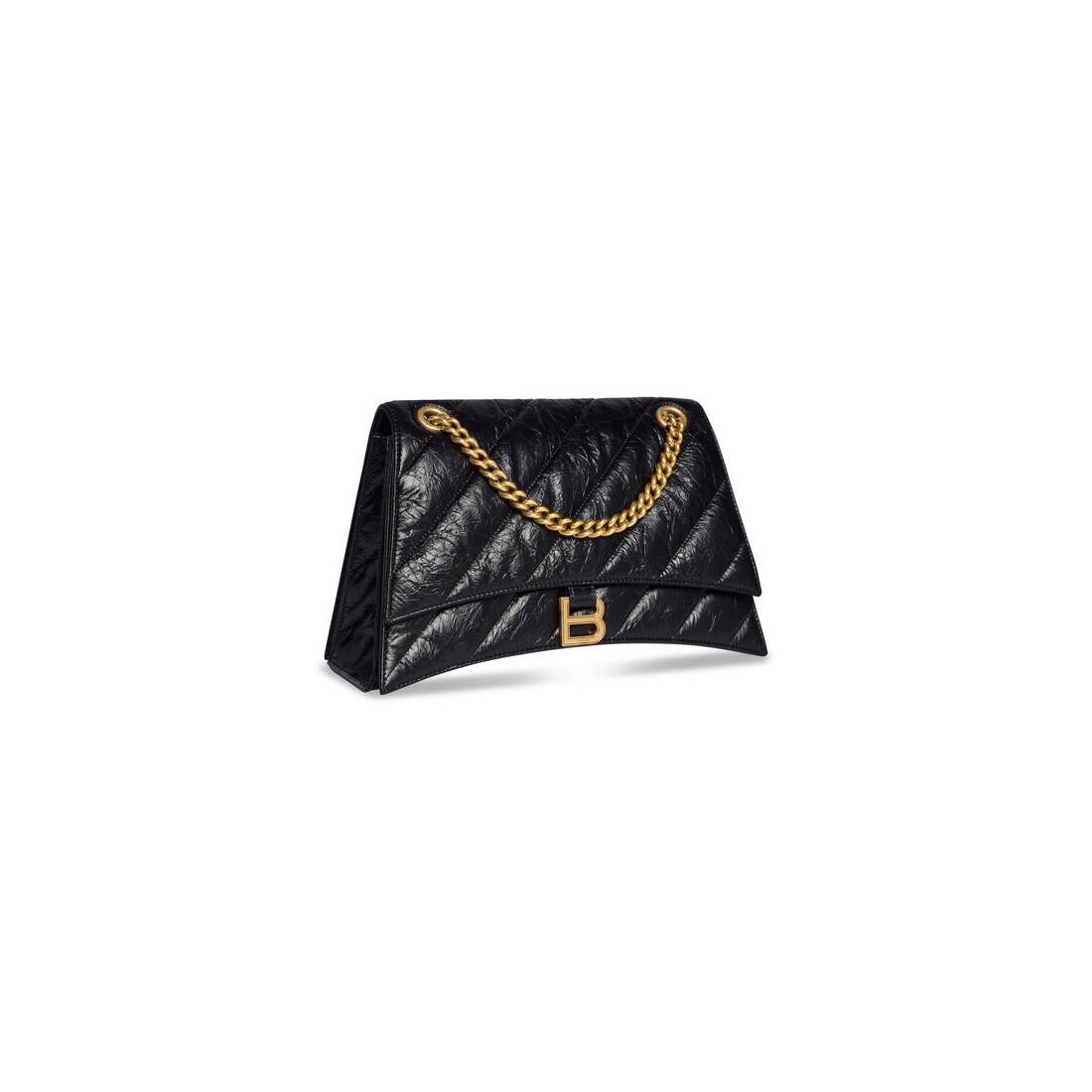 Women's Crush Medium Chain Bag Quilted  in Black - 2