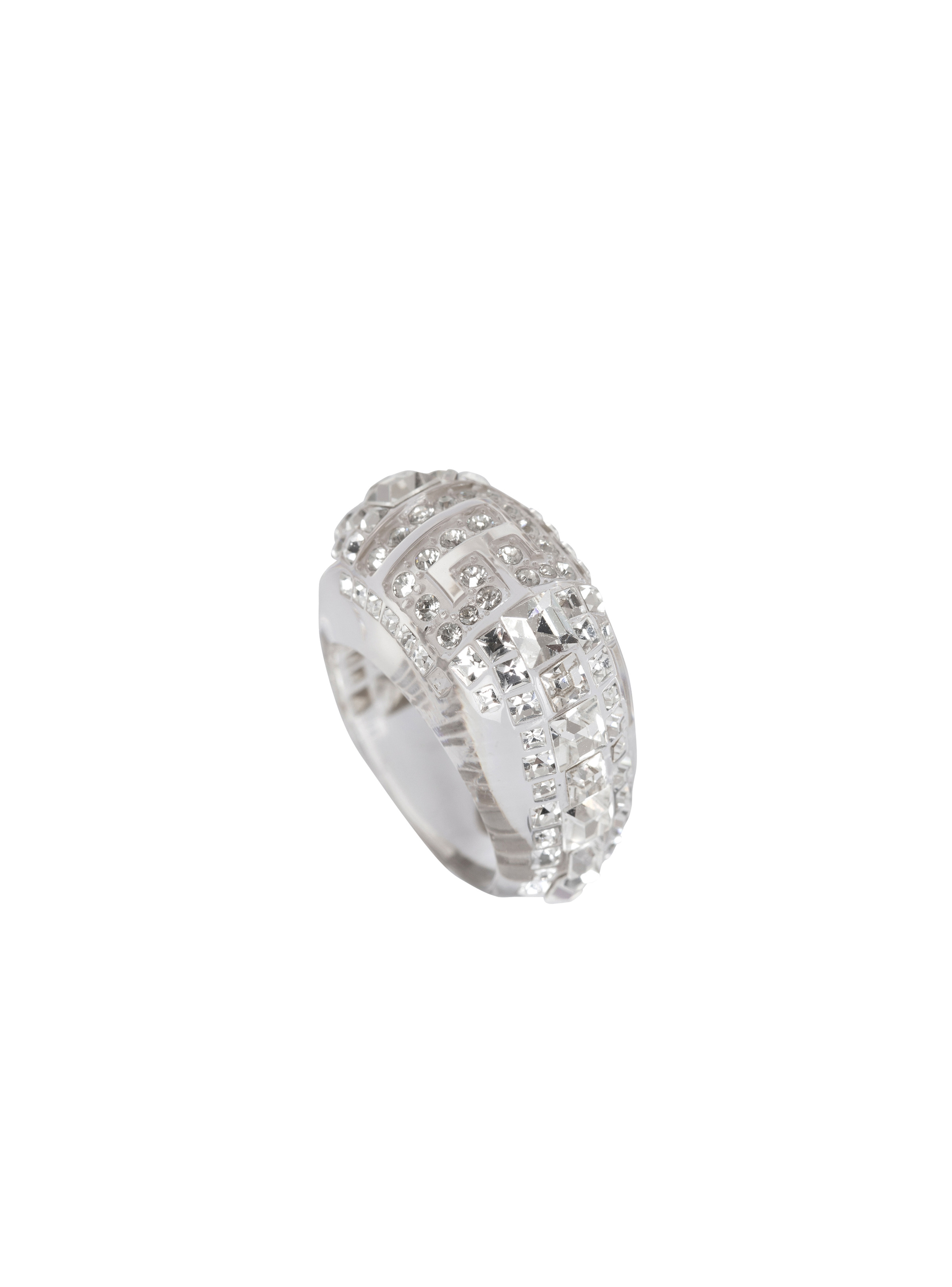 Clear rhinestone ring - 3
