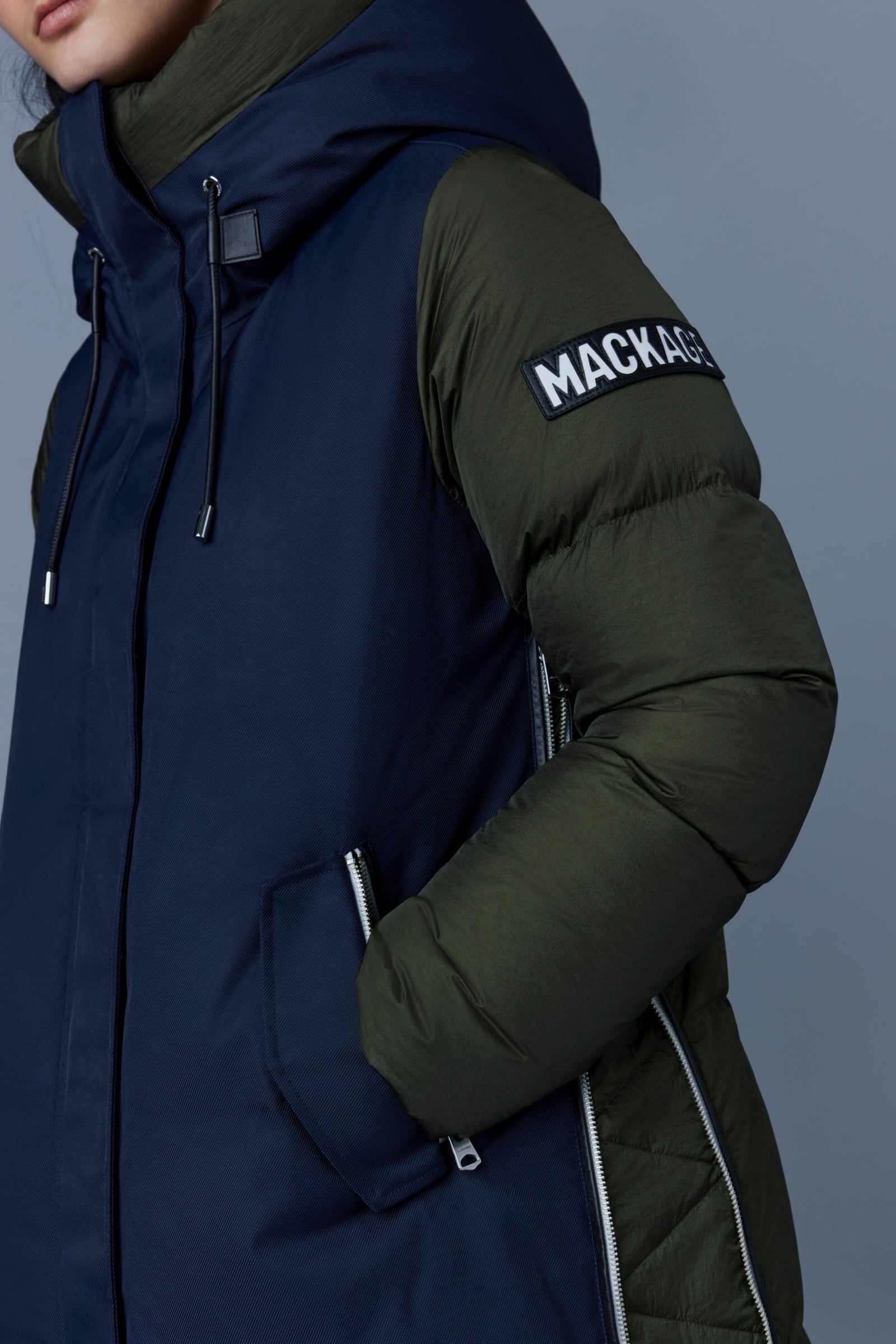INARI mixed media down puffer - 5