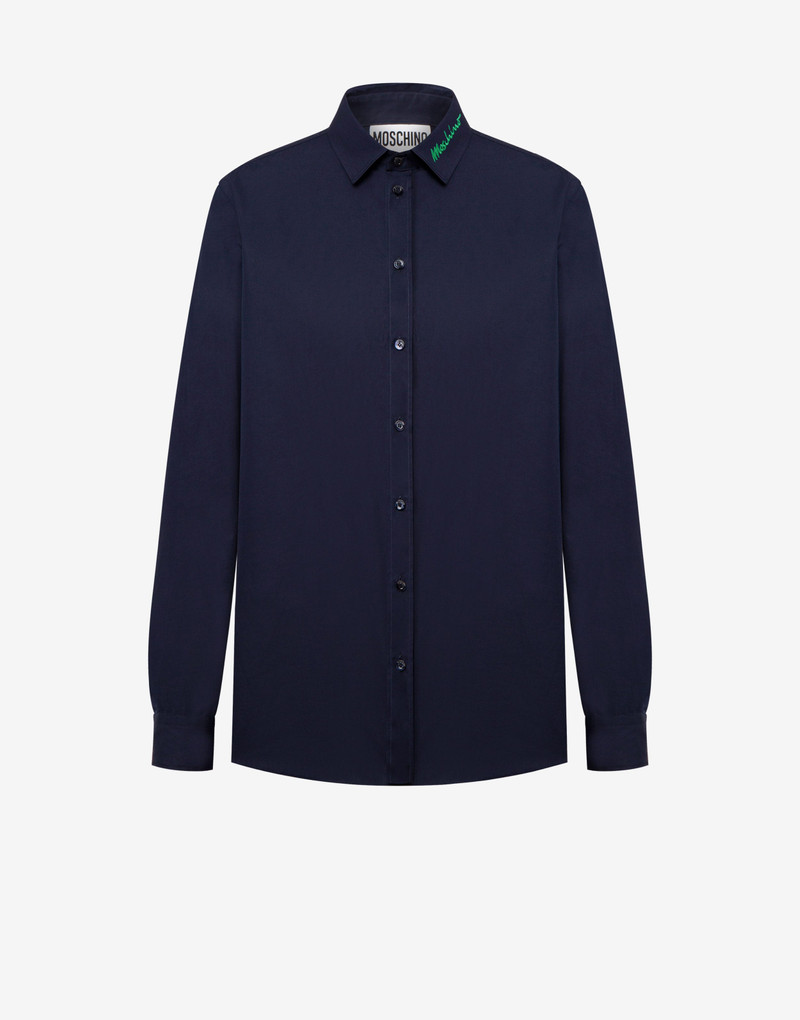 POPLIN SHIRT WITH LOGO SIGNATURE 1