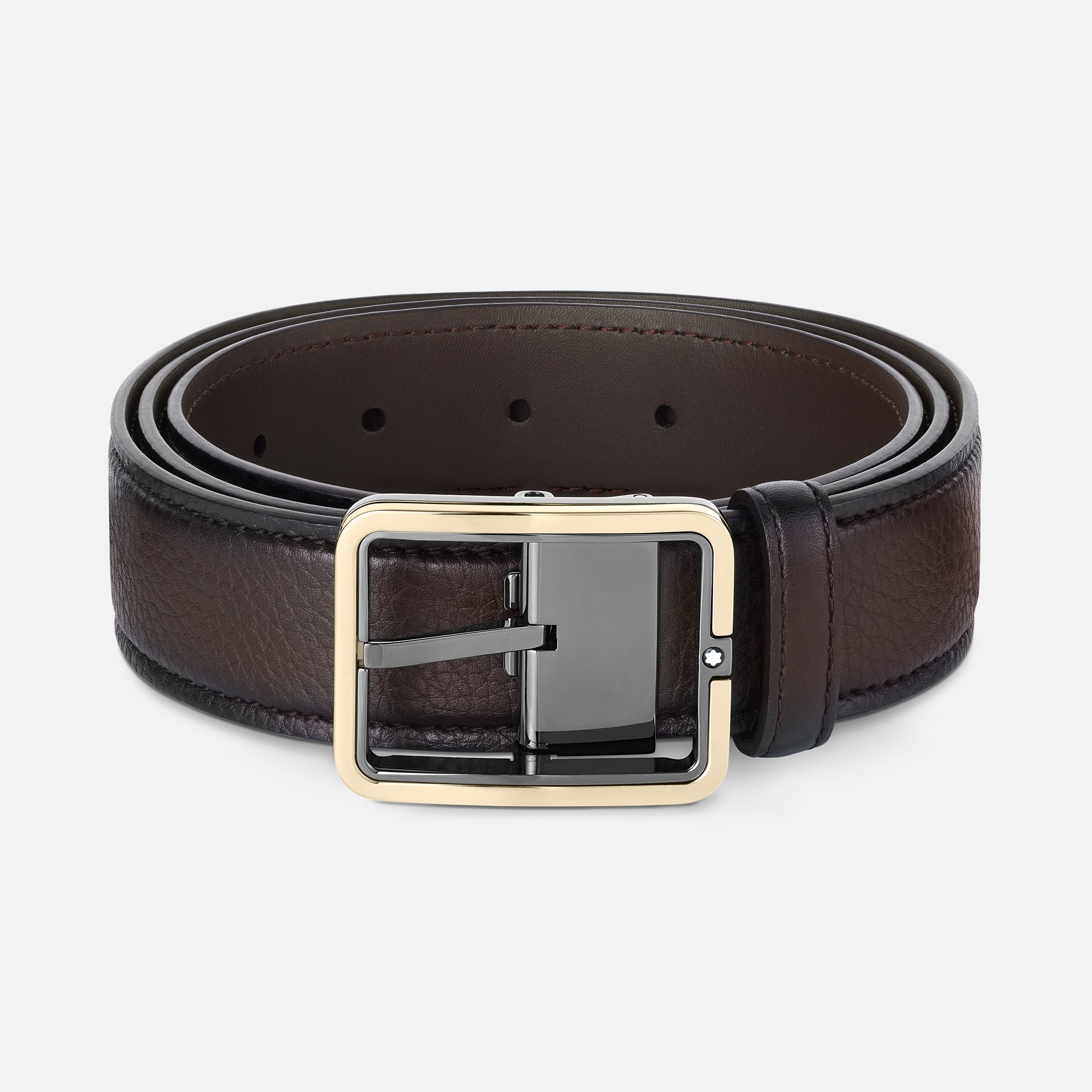 Brown 35 mm leather belt - 1
