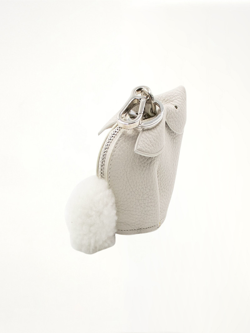 Loewe Bunny Charm in Soft Grained Calfskin in White outlook