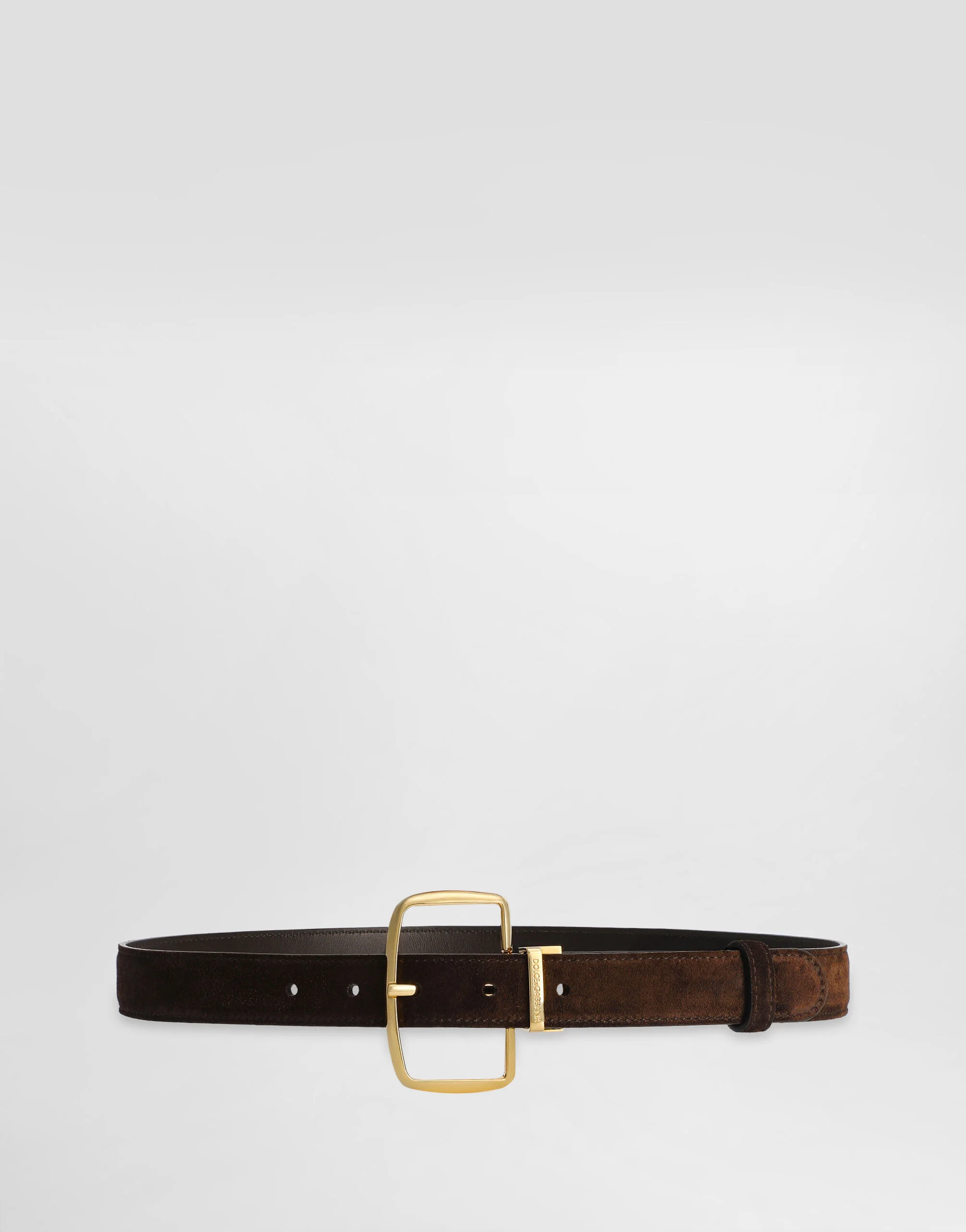 split calfskin belt with DG logo - 1