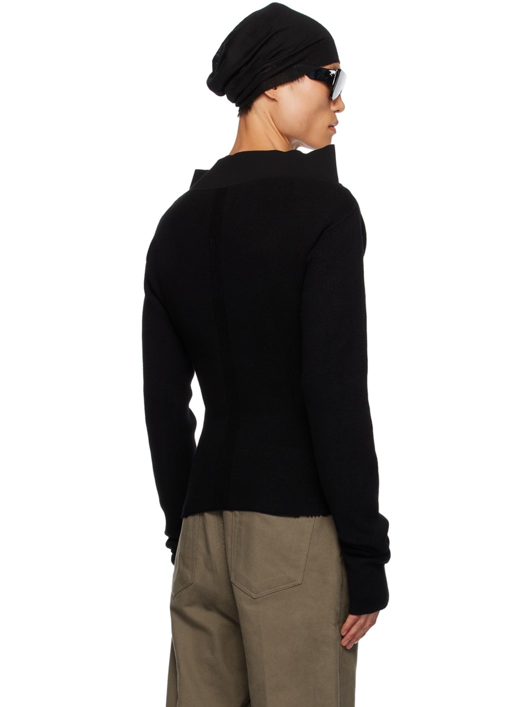 Black Rib Turtleneck - 3