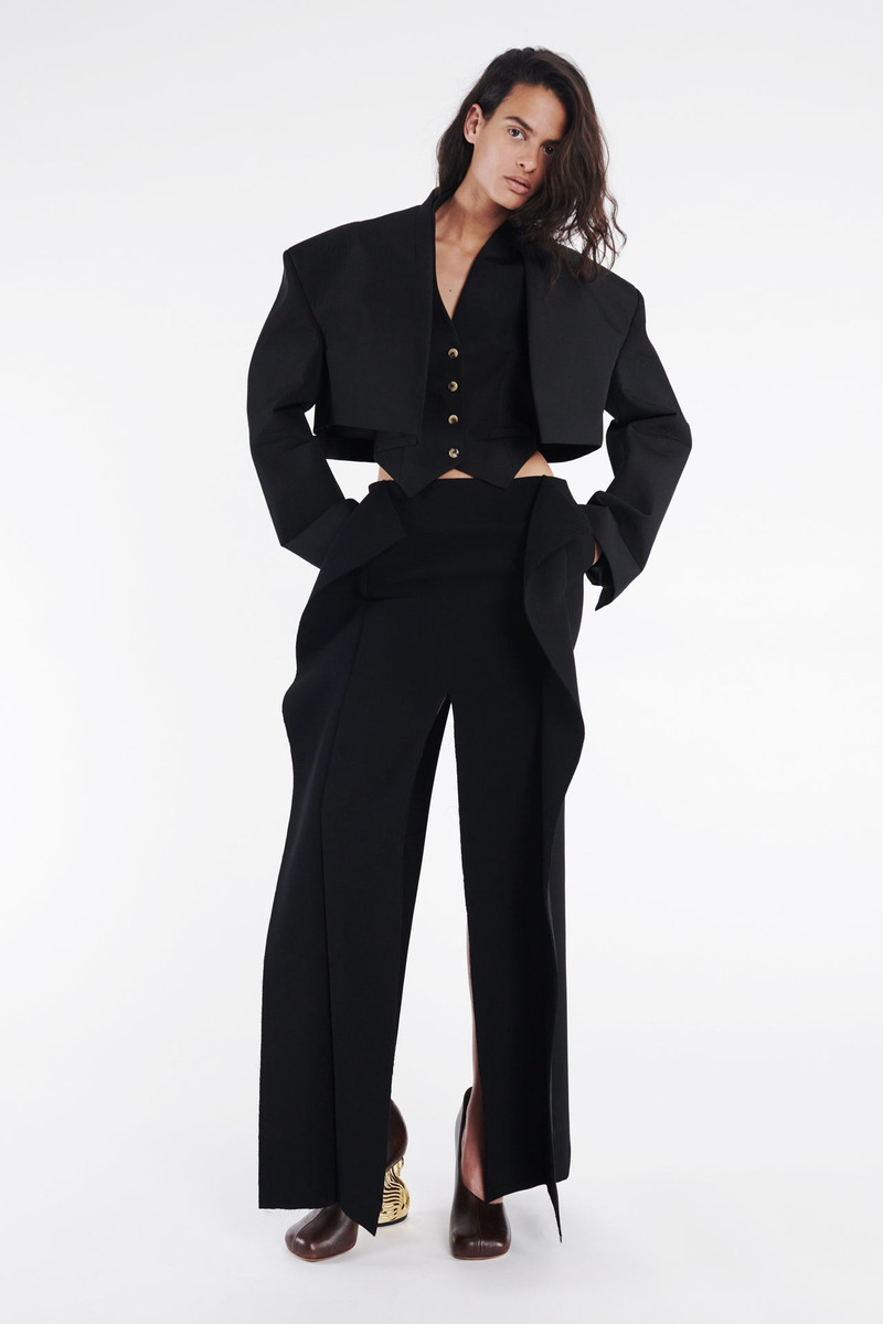 CROPPED TUXEDO JACKET BLACK 1