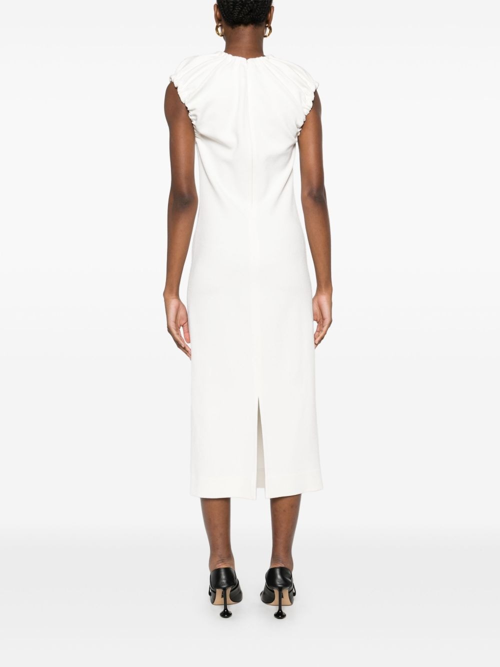 gathered midi dress - 4