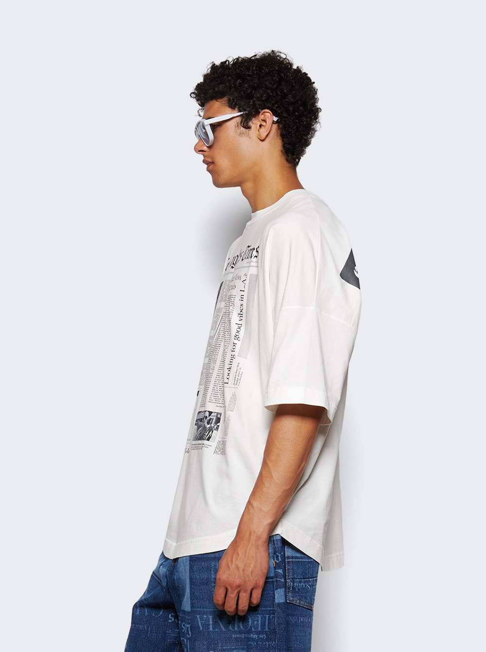 X La Times News Over Tee Off White - 3