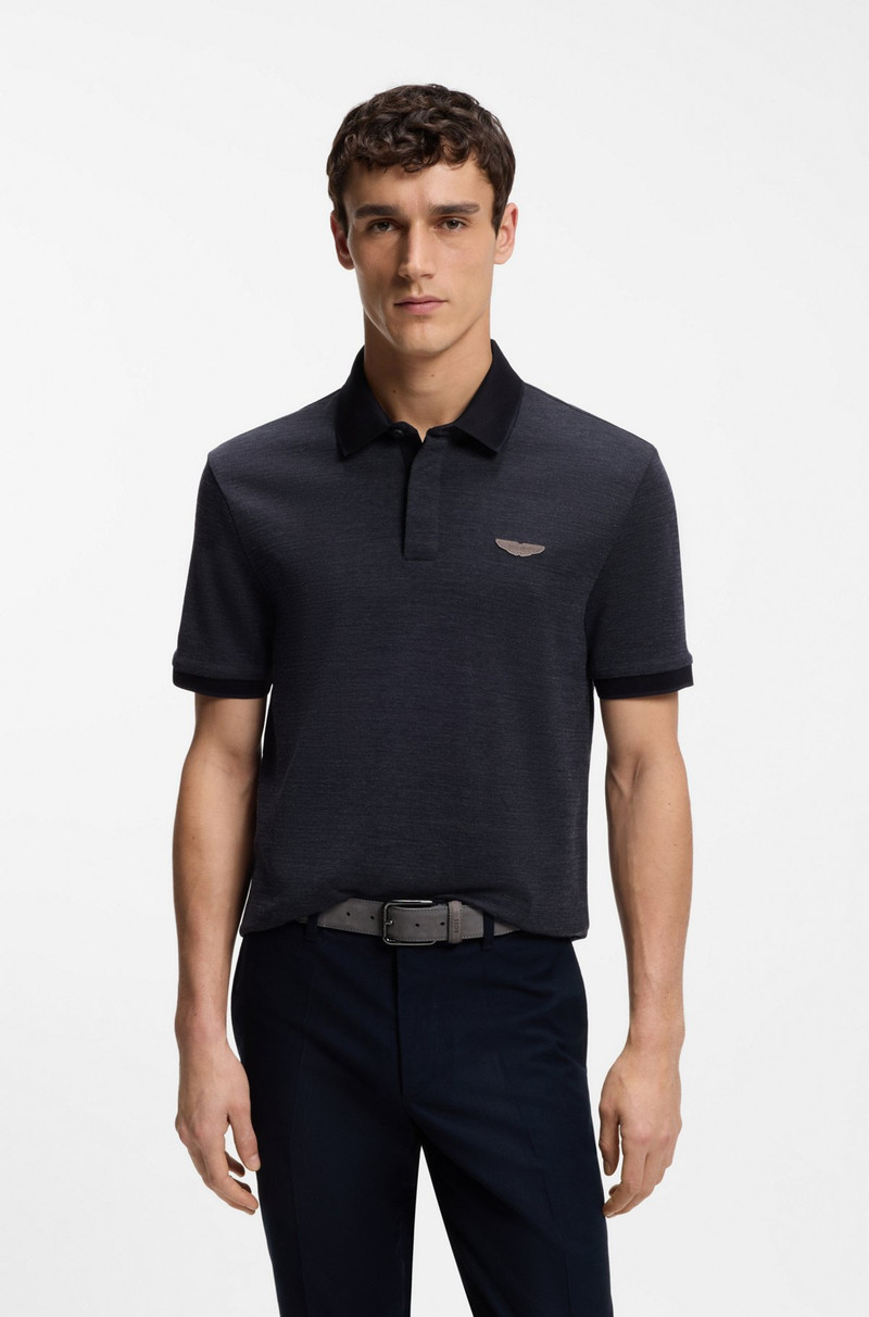 BOSS X ASTON MARTIN POLO SHIRT IN WOOL-COTTON PIQUÉ 2