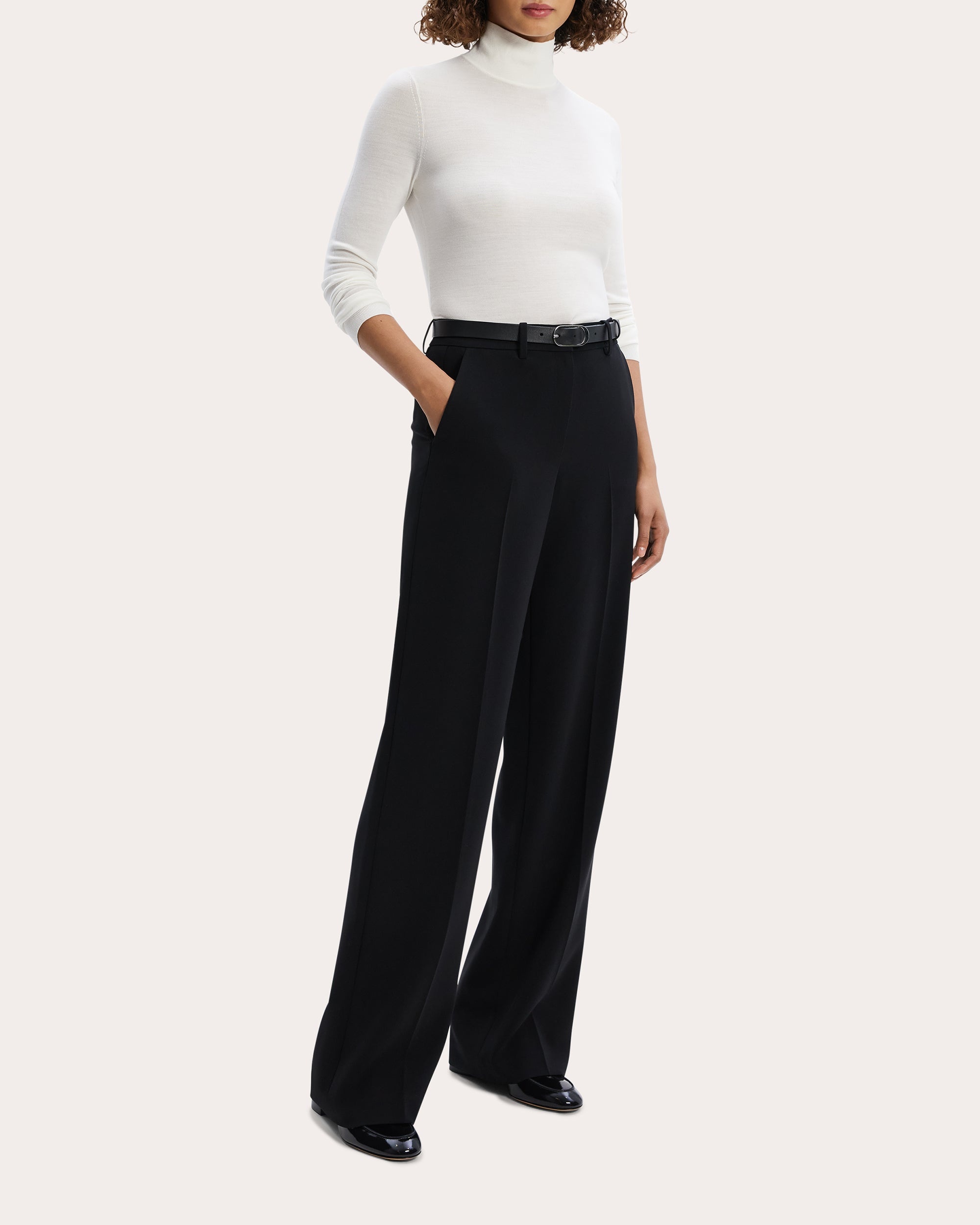 Straight-Leg Crepe Pants - 2