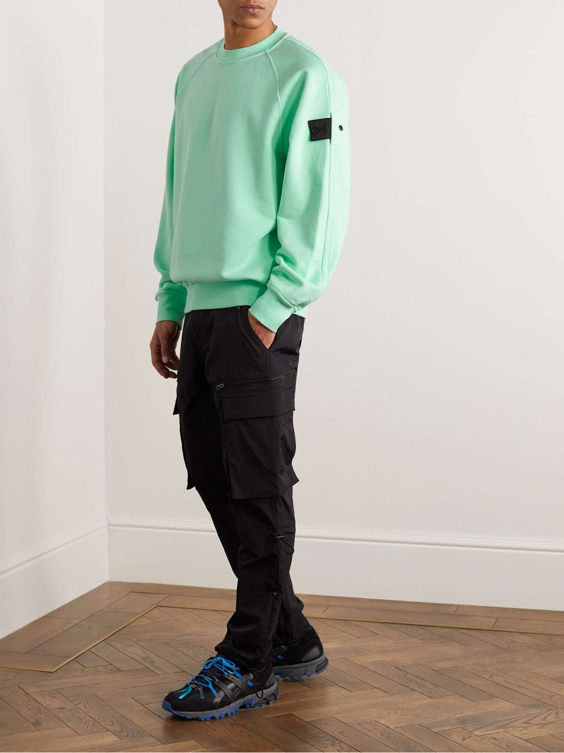 Stone Island Shadow Project Logo-Appliquéd Cotton-Jersey Sweatshirt outlook