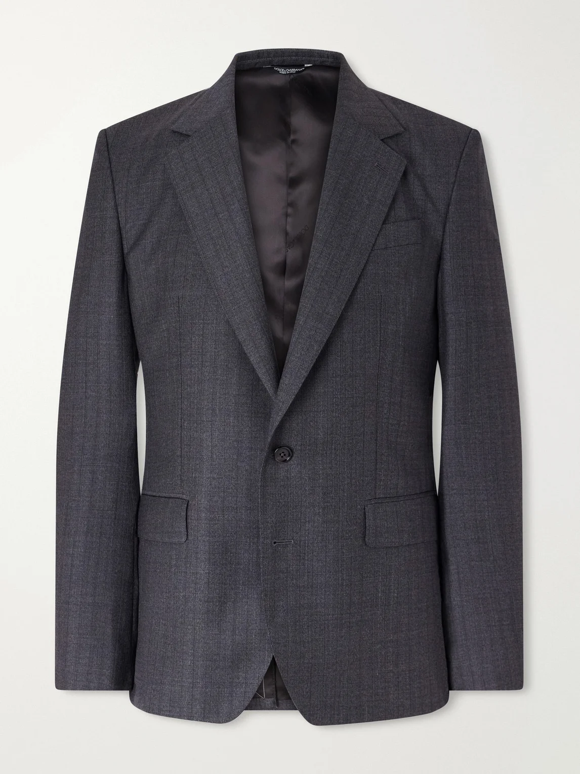 Pinstriped Virgin Wool Blazer - 1