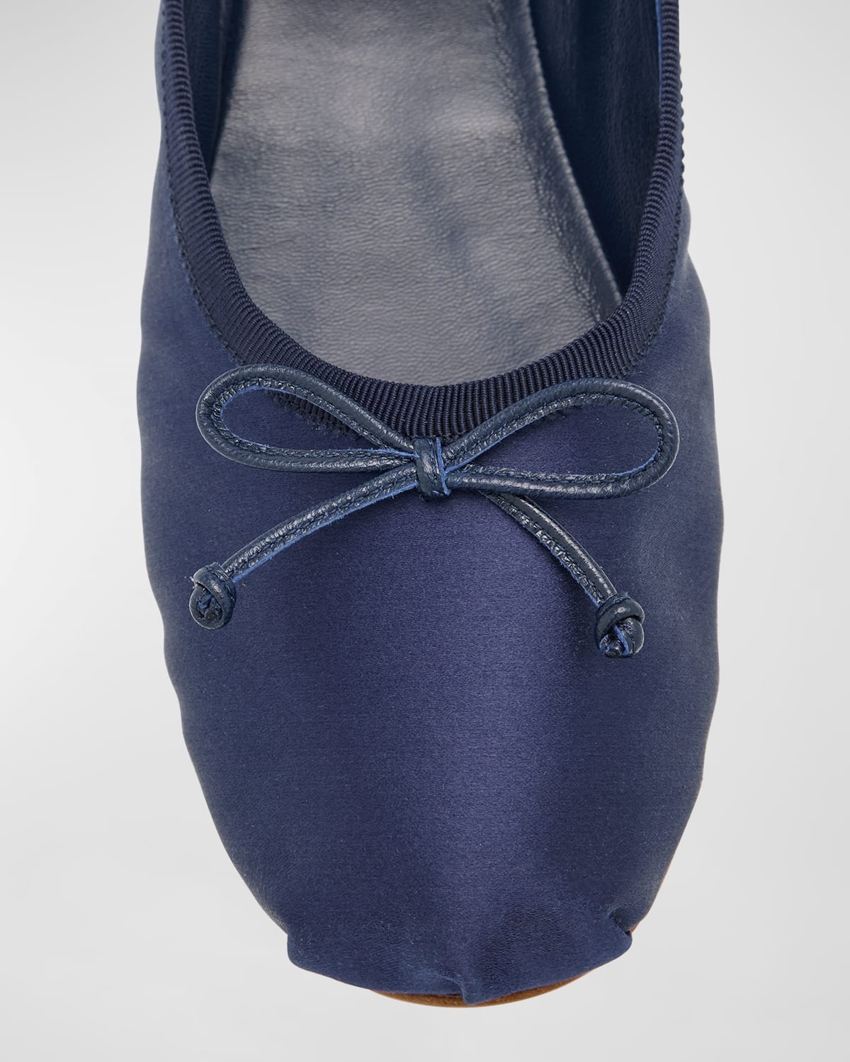 Satin Bow Ballerina Flats - 5