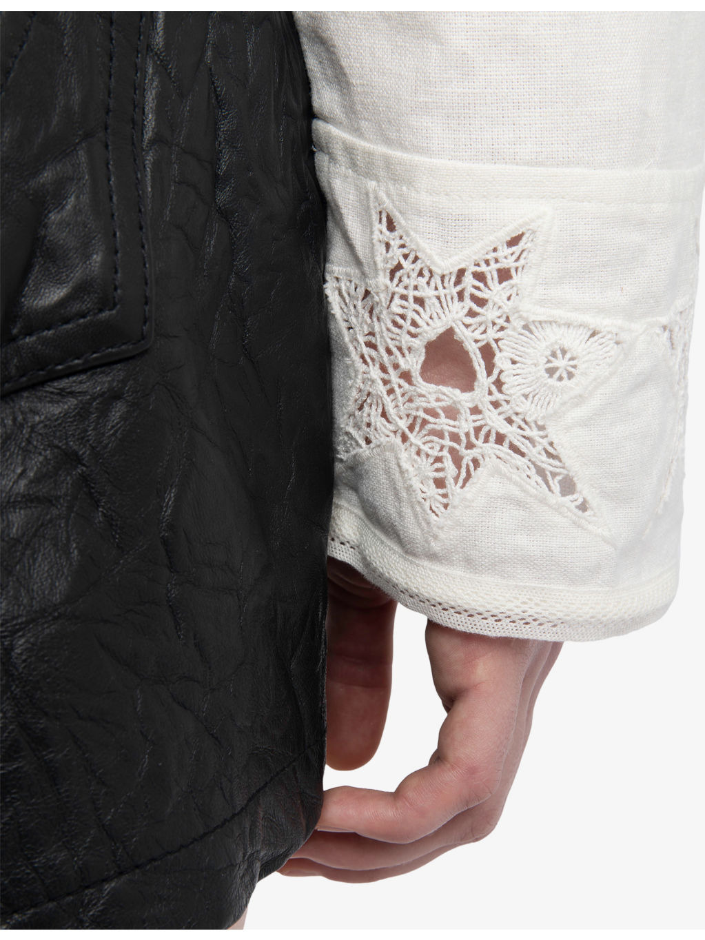 Morning Embroidered-Lace Linen and Cotton-Blend Shirt - 5