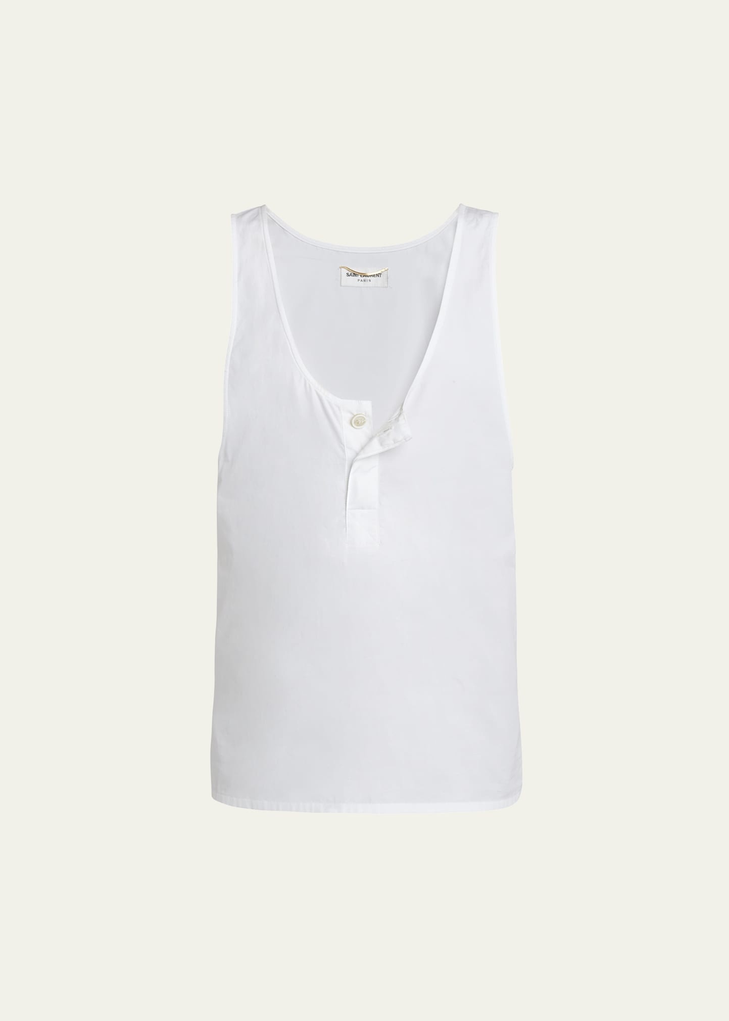 Scoop-Neck Cotton Tank Top - 1