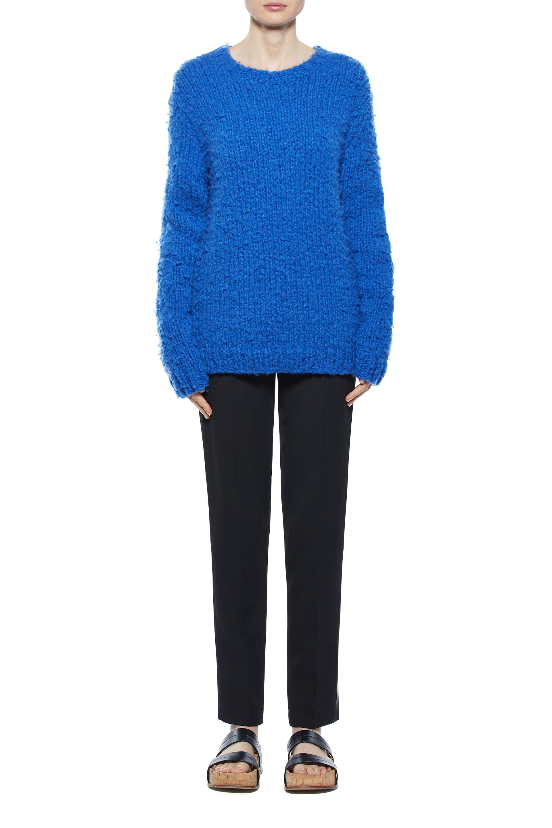 Lawrence Sweater in Cobalt Welfat Cashmere - 2