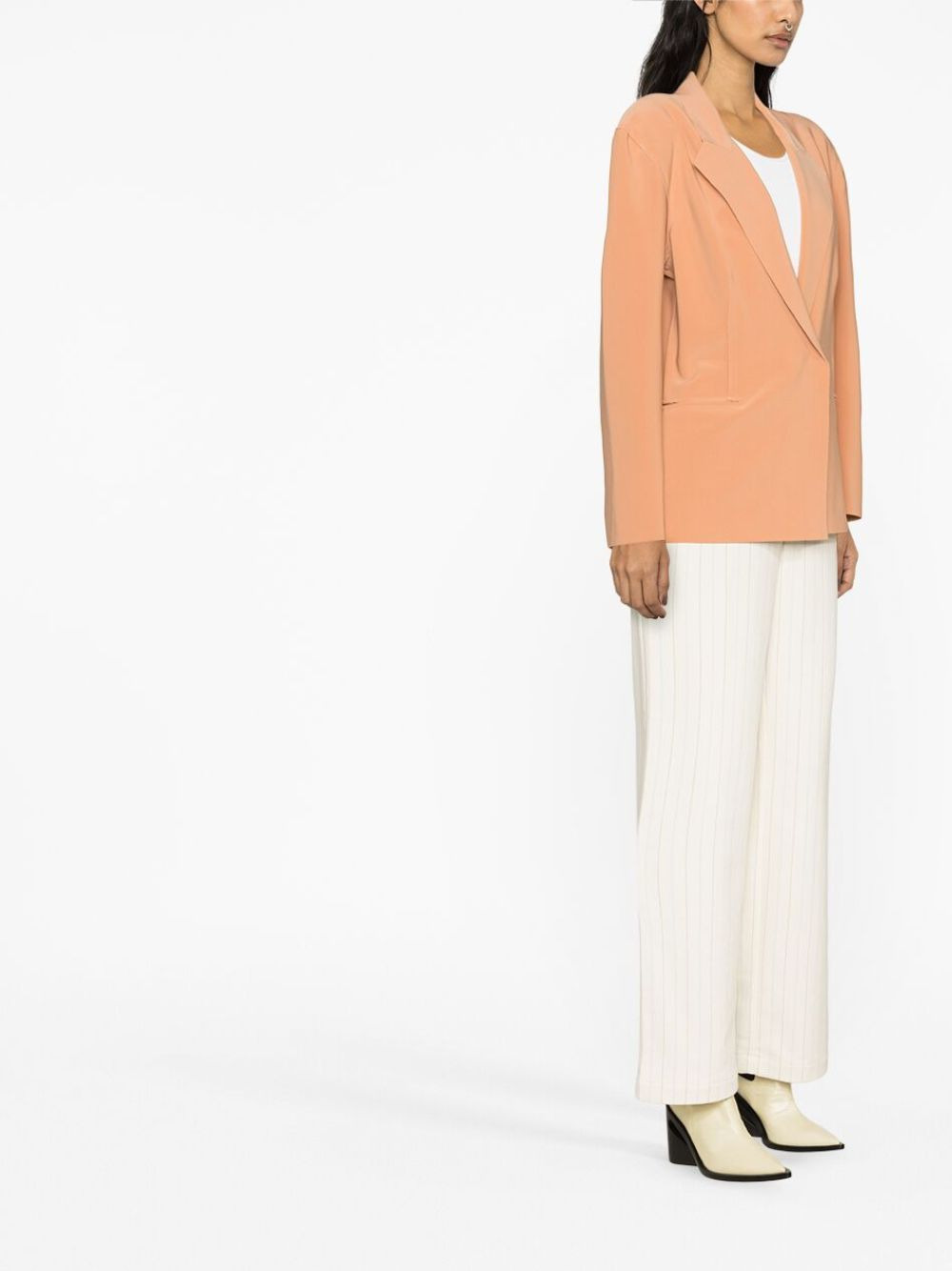 single-breasted straight-fit blazer - 3