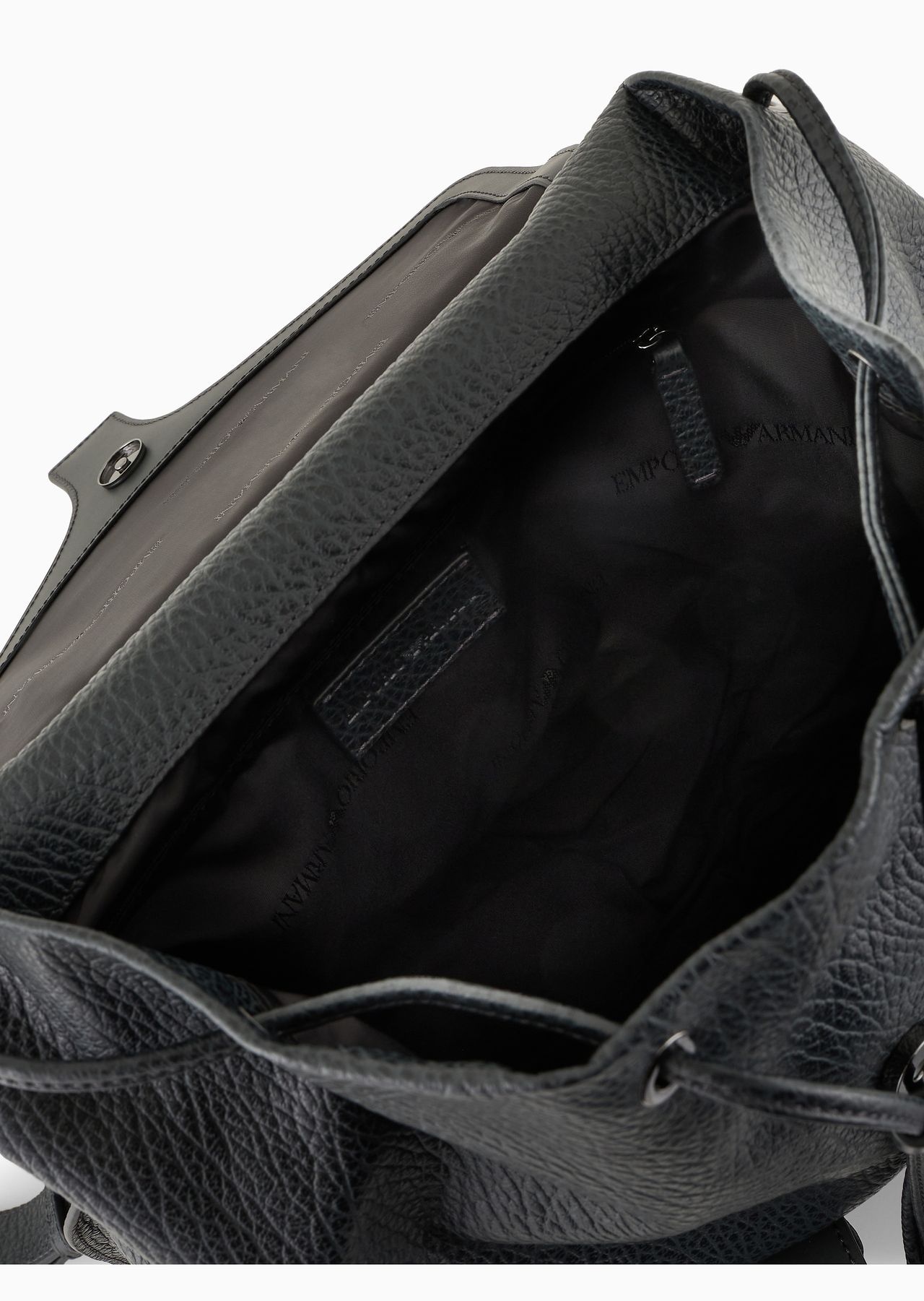 Pebbled-leather backpack with smooth leather details - 4