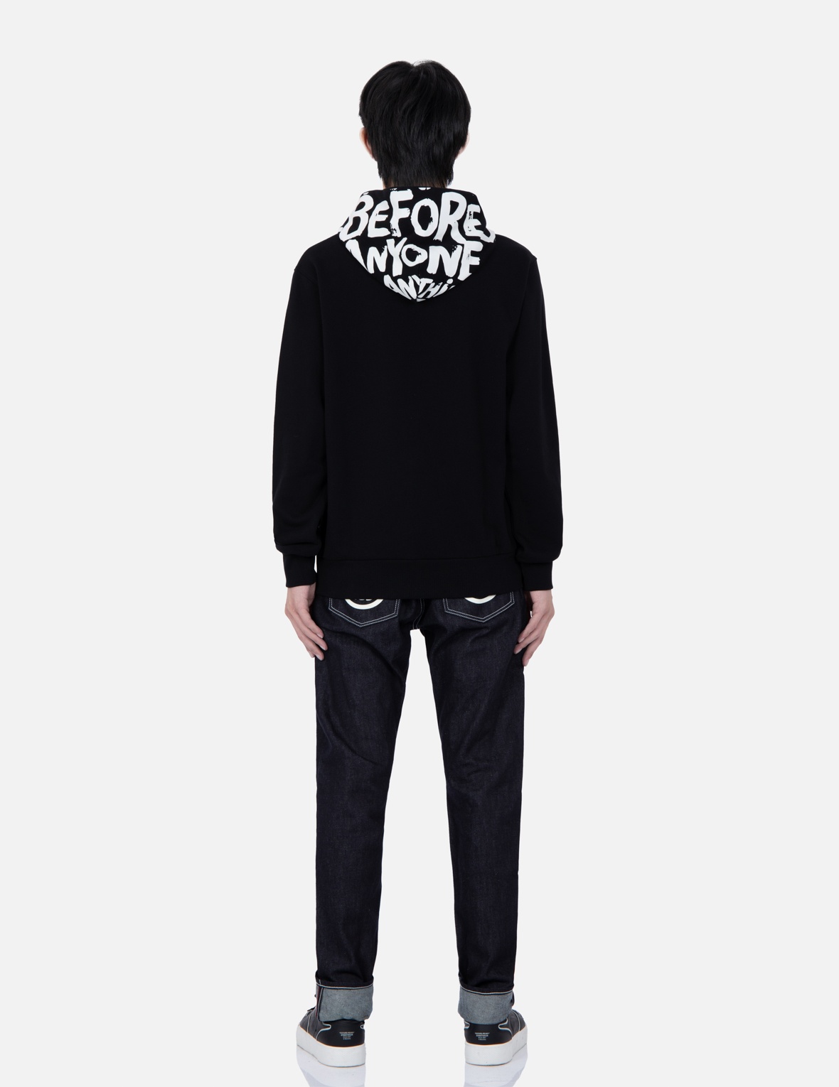 BRAND MOTTO PRINT HOODED SWEATSHIRT - 6