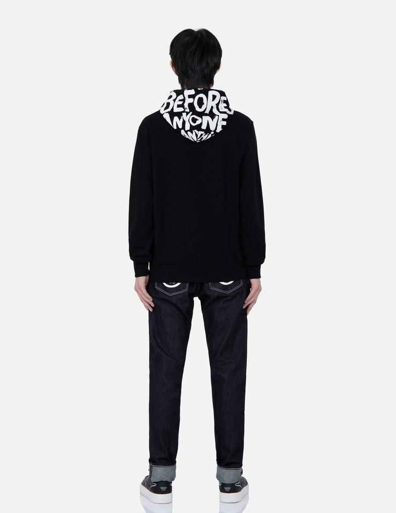 EVISU BRAND MOTTO PRINT HOODED SWEATSHIRT outlook