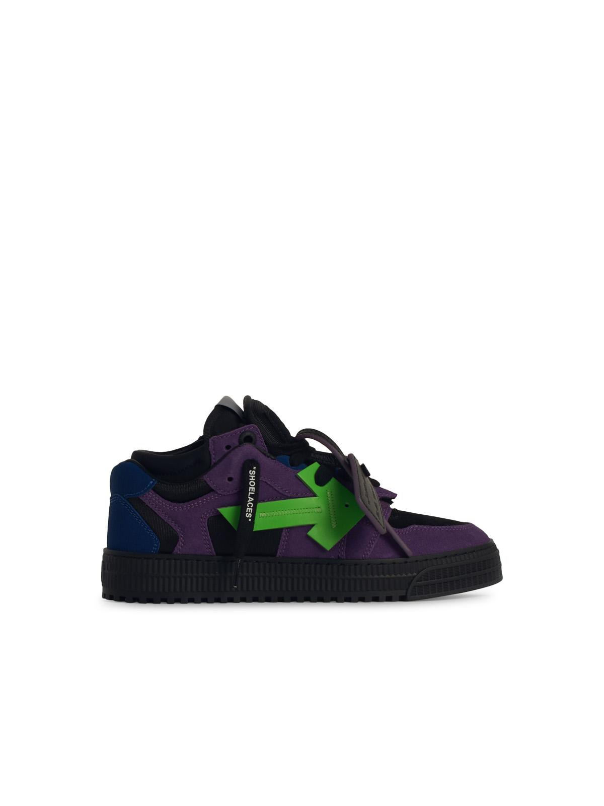 Off-White 'Floating' Purple Leather Sneakers Men - 1