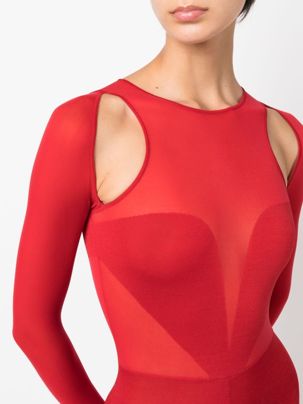 cut-out long-sleeve jumpsuit - 5