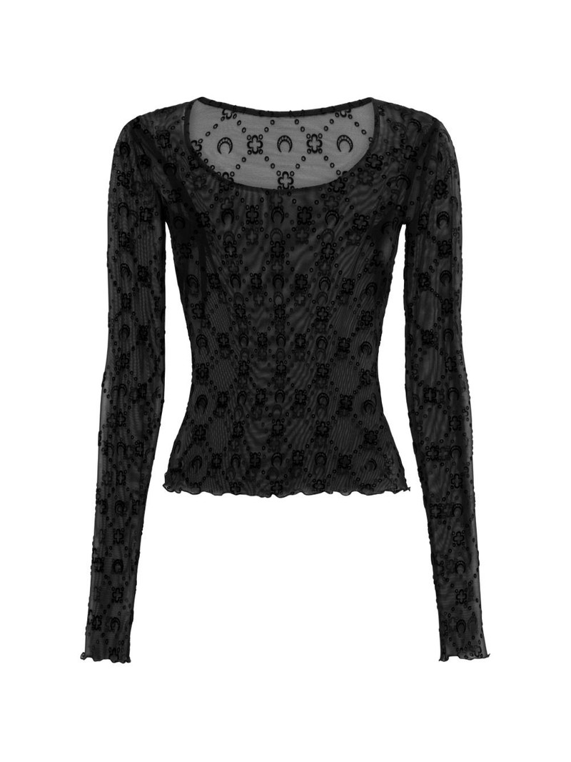 Moonogram mesh T-shirt 1