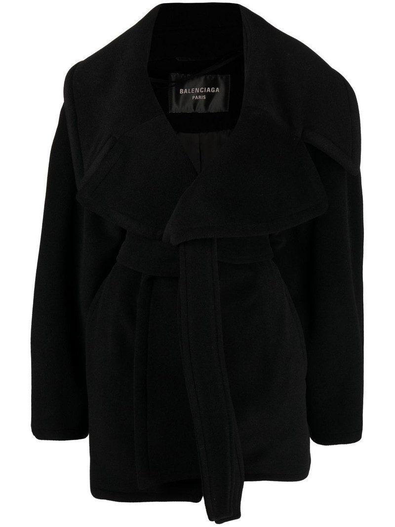 belted-waist oversize coat 1
