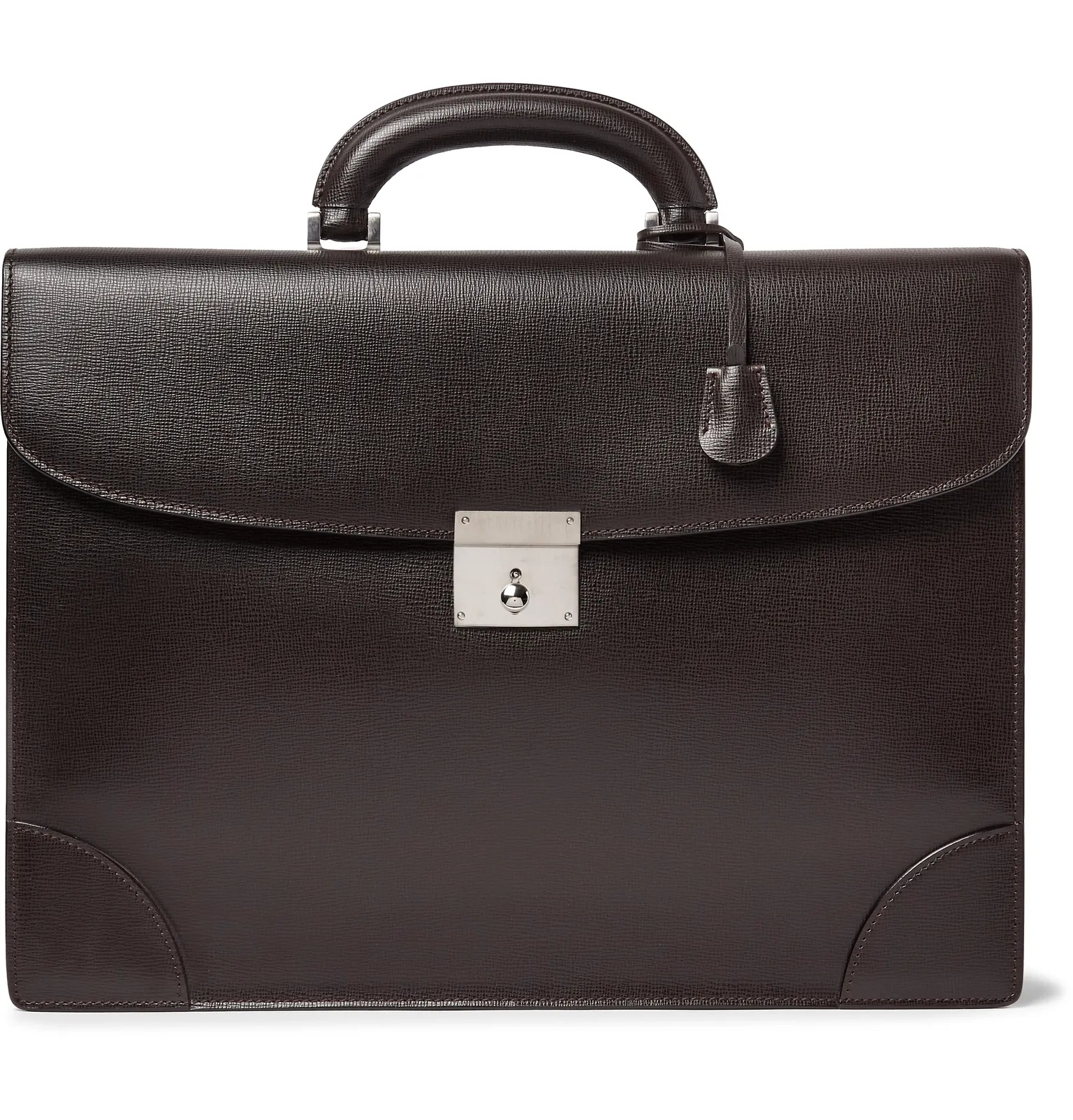 Cross-Grain Leather Briefcase - 1