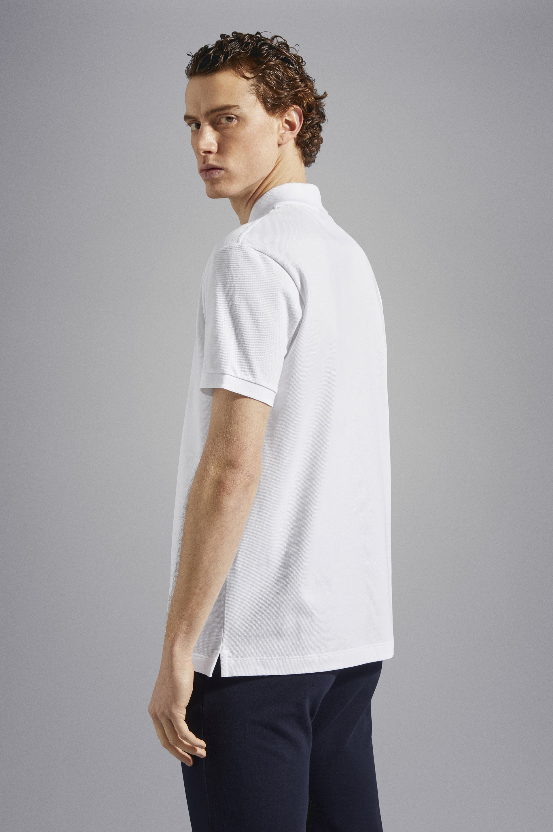 COTTON PIQUÉ POLO WITH ICONIC BADGE - 3