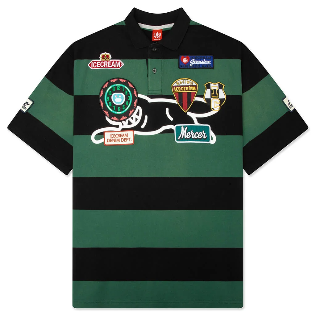 TAMARIND S/S POLO - BLACK/GREEN - 1