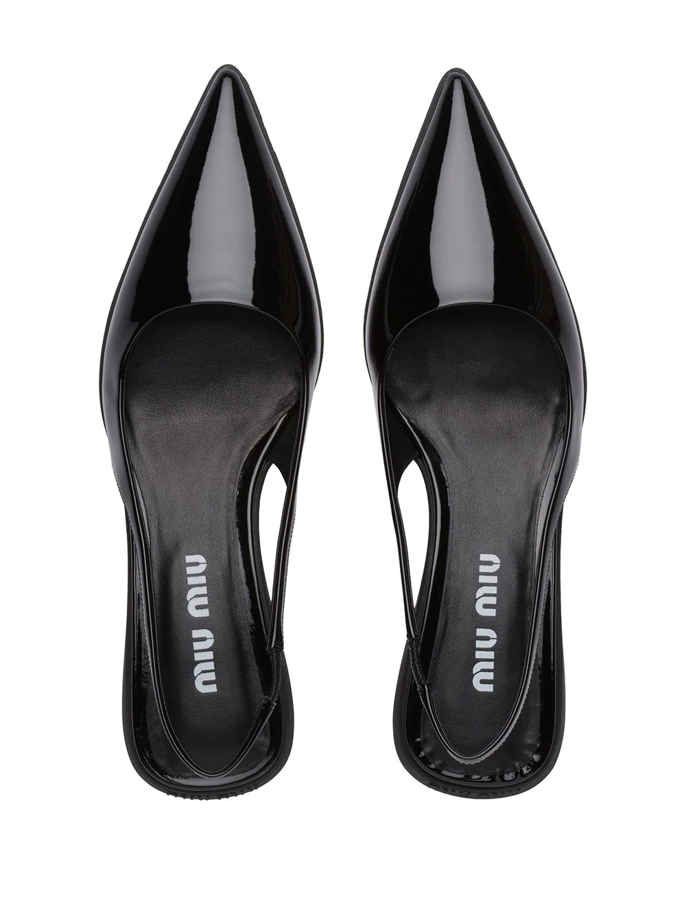 patent-leather slingback pumps - 4
