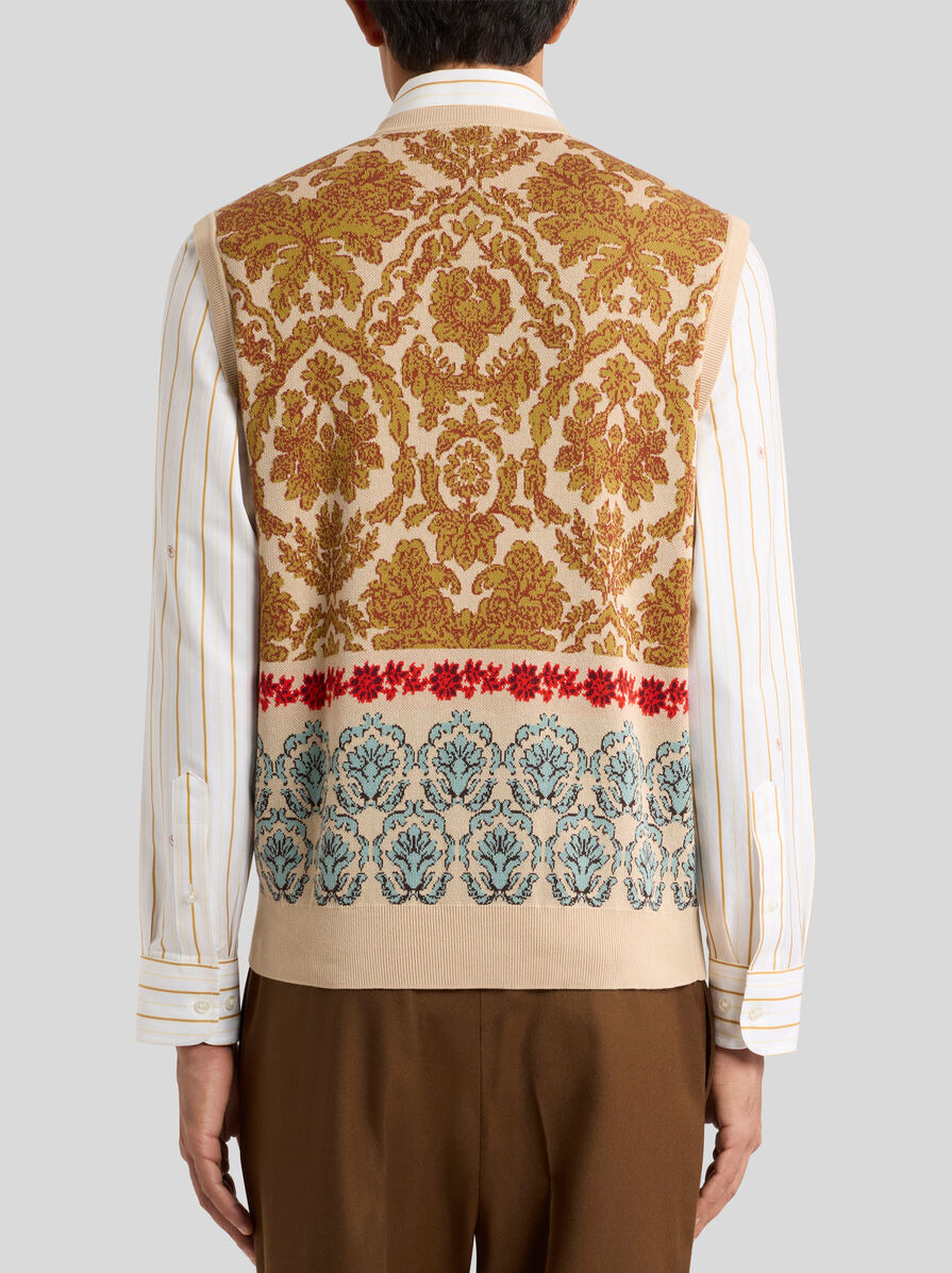 COTTON JACQUARD WAISTCOAT - 5