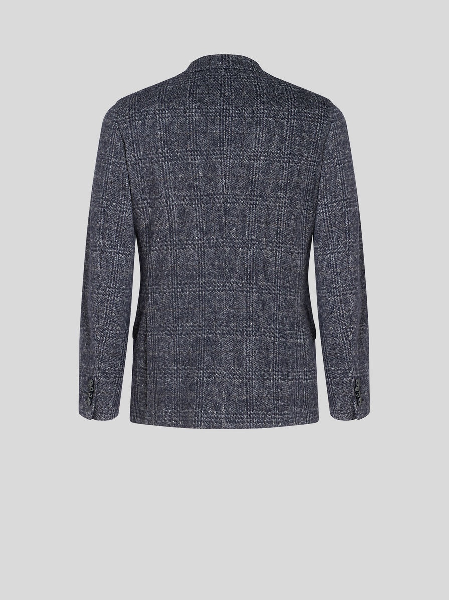 CHECK JERSEY JACKET - 5