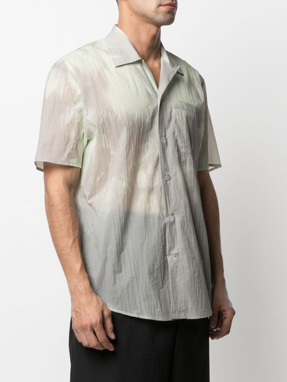 tie dye-print short-sleeve shirt - 3