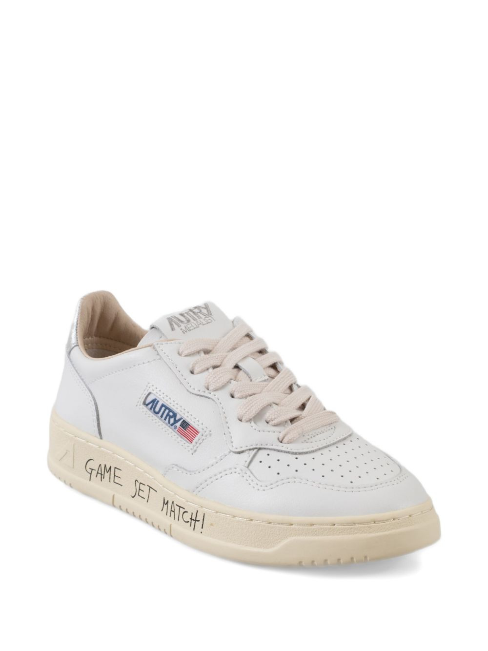 perforated leather sneakers - 2