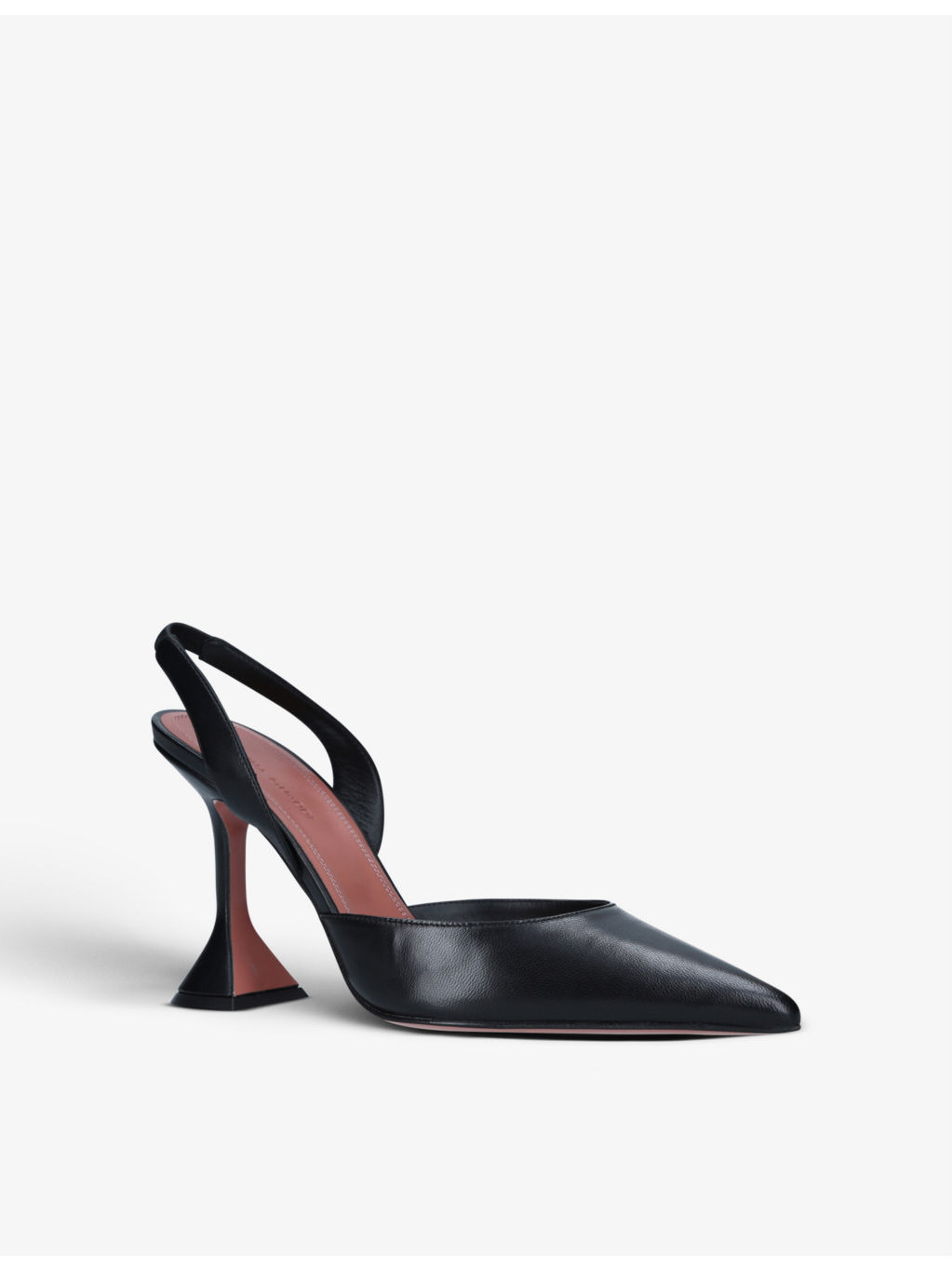 Holli pointed-toe leather slingback heels - 3