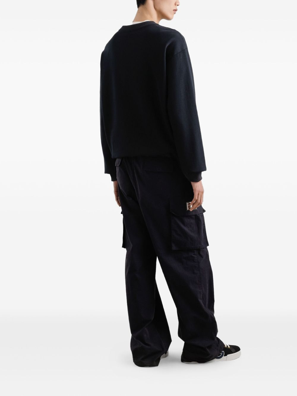 logo-embellished crew-neck sweatshirt - 3