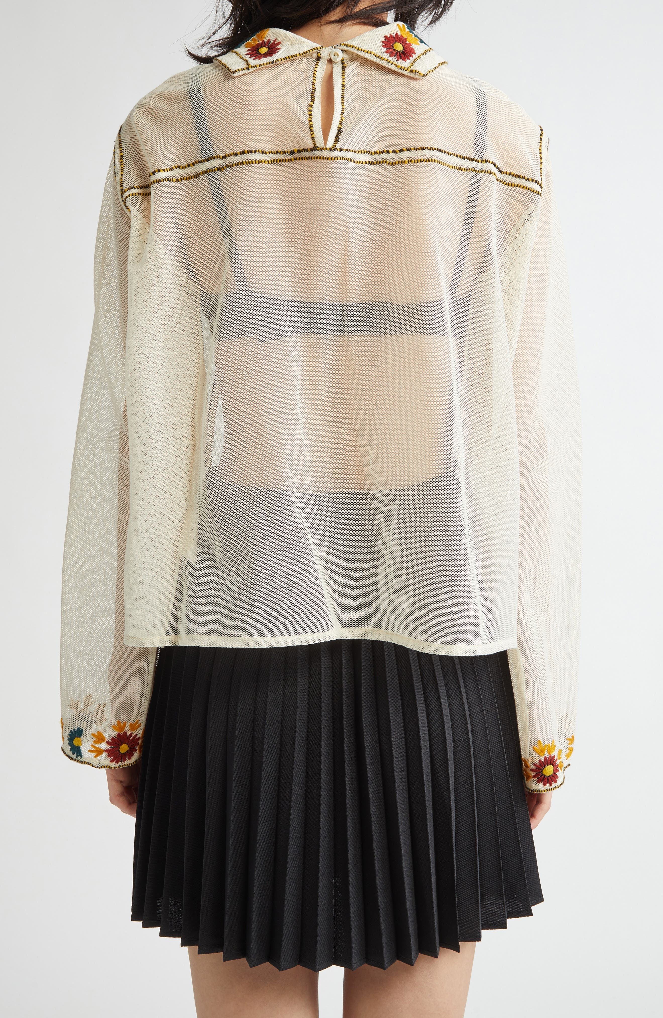 Bode Candyfloss Cotton Blouse in White Multi at Nordstrom - 3