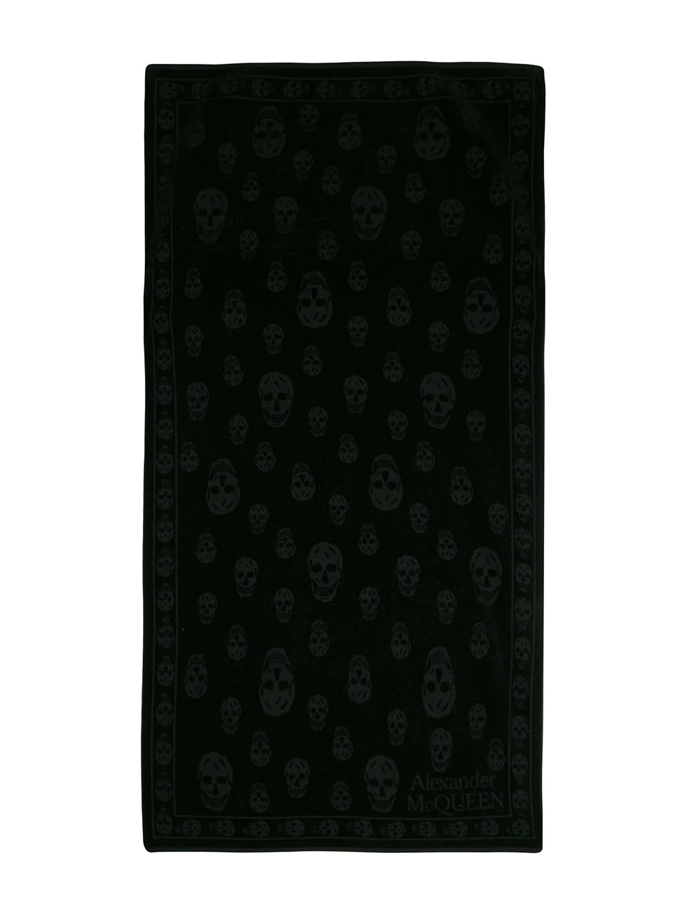 skull-embroidered beach towel - 2