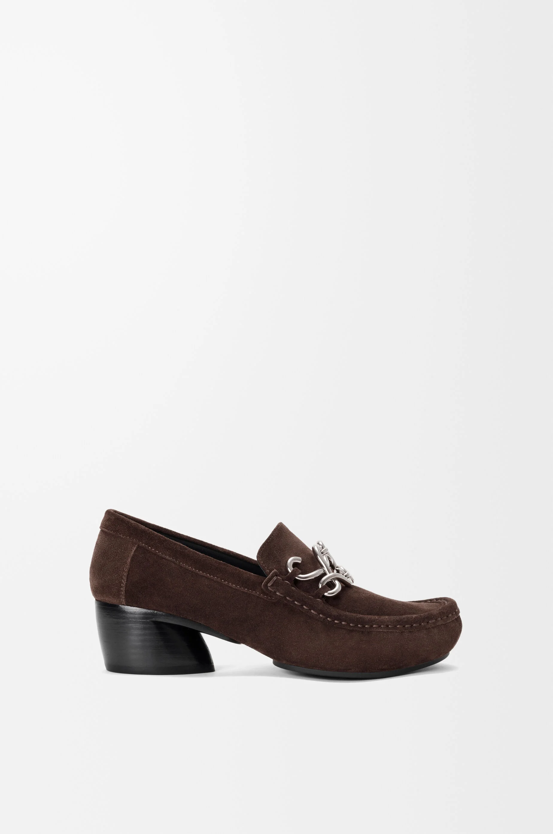 Oval Double L loafer in suede calfskin - 1