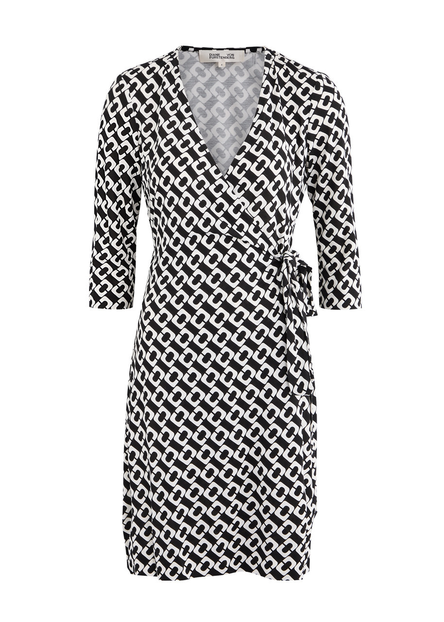 Diane Von Furstenberg Julian Printed Silk Mini Wrap Dress - 1