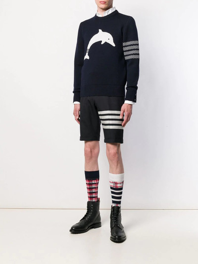 Thom Browne Navy Dolphin Icon crew neck Pullover outlook